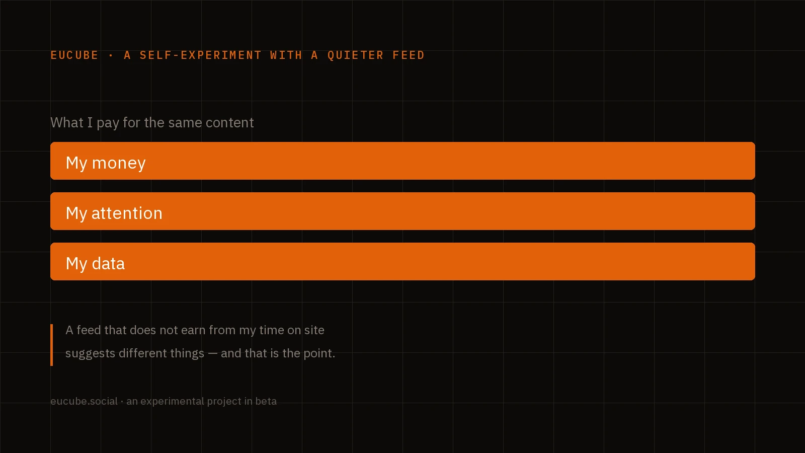 EUCube: Why I Built Myself an Ad-Free Media Feed