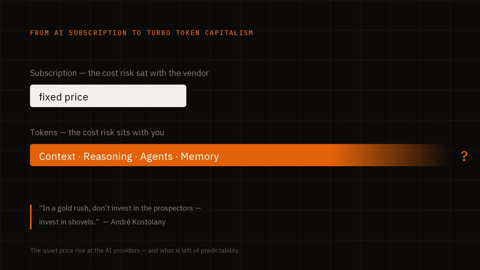 From AI Subscription to Turbo Token Capitalism